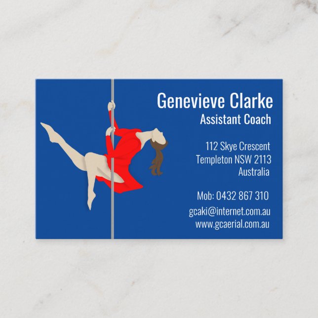 Tarjeta De Visita Pole Fitness (Anverso)