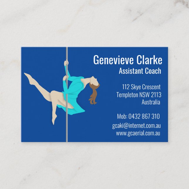 Tarjeta De Visita Pole Fitness (Anverso)