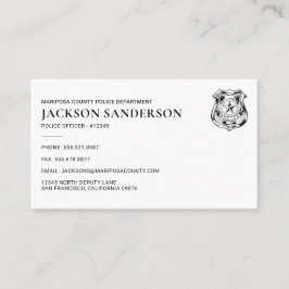 Tarjeta De Visita Police Department Law Enforcement Officer Logo