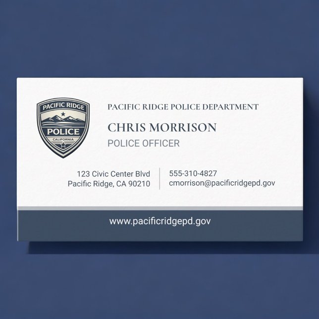 Tarjeta De Visita Police Department Logo Business Card (Subido por el creador)