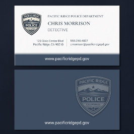 Tarjeta De Visita Police Detective Business Card