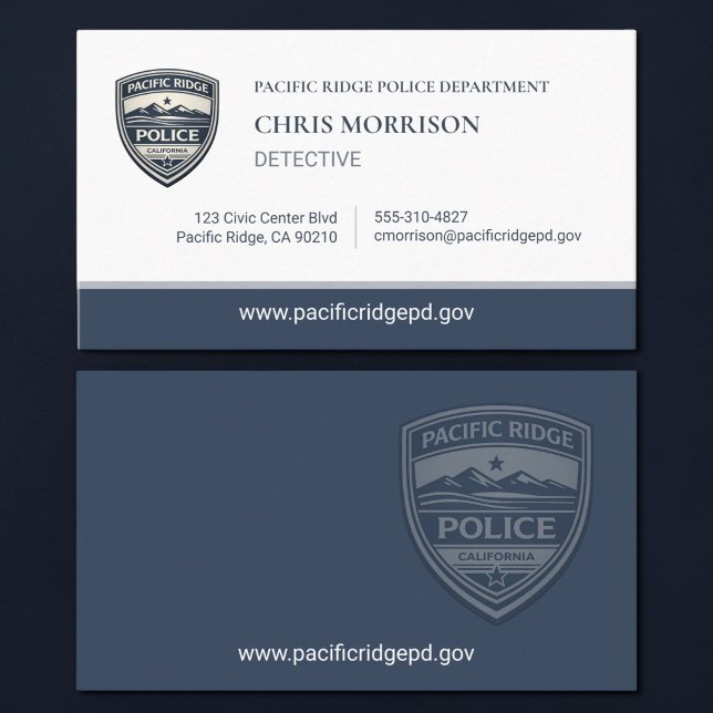 Tarjeta De Visita Police Detective Business Card (Subido por el creador)