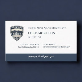 Tarjeta De Visita Police Detective Logo Business Card