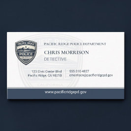 Tarjeta De Visita Police Detective Logo Modern Business Card