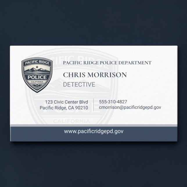 Tarjeta De Visita Police Detective Logo Modern Business Card (Subido por el creador)