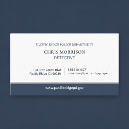 Tarjeta De Visita Police Detective Professional