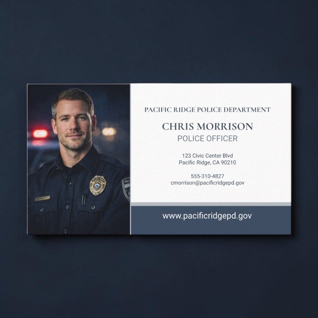 Tarjeta De Visita Police Officer Law Enforcement Photo (Subido por el creador)
