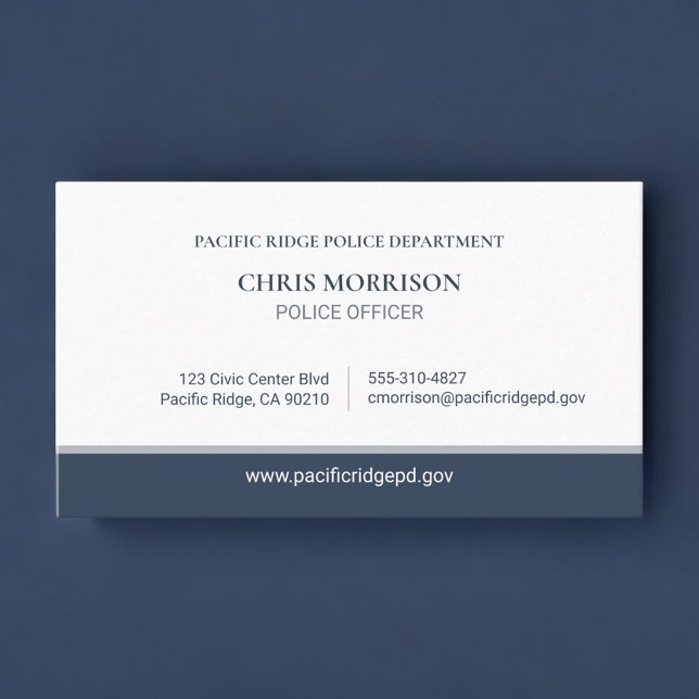 Tarjeta De Visita Police Officer Law Enforcement Professional (Subido por el creador)
