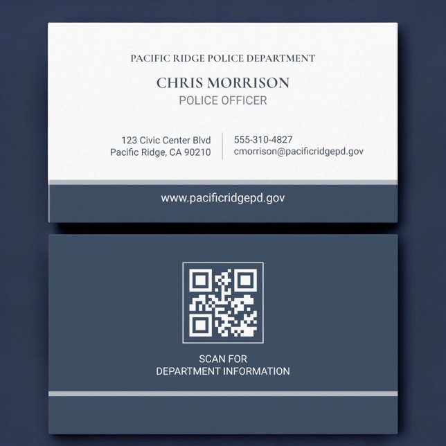 Tarjeta De Visita Police Officer Law Enforcement QR Code (Subido por el creador)