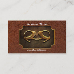 Tarjeta De Visita Policía - las esposas no son siempre una mala cos