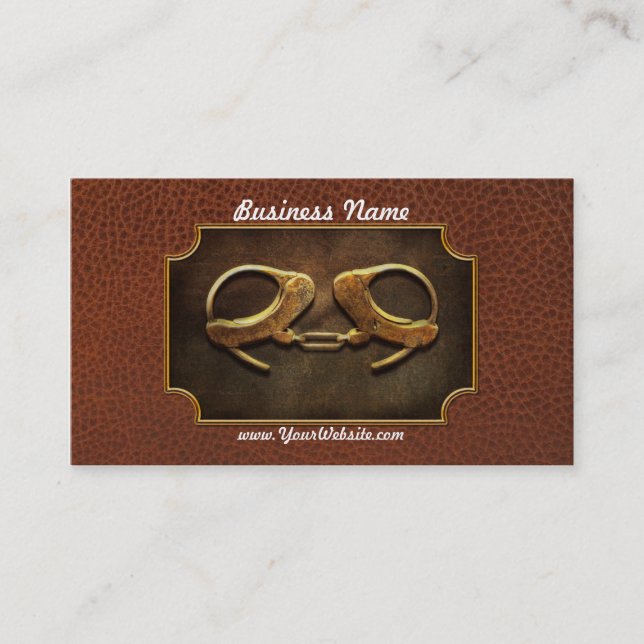 Tarjeta De Visita Policía - las esposas no son siempre una mala cosa (Anverso)