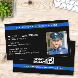 Tarjeta De Visita Policía moderna Personalizado foto aplicación de l