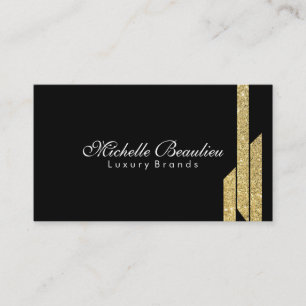 Tarjeta De Visita Polígonos de lustre dorada 4