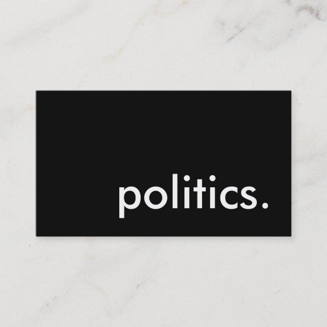 Tarjeta De Visita política. (Anverso)