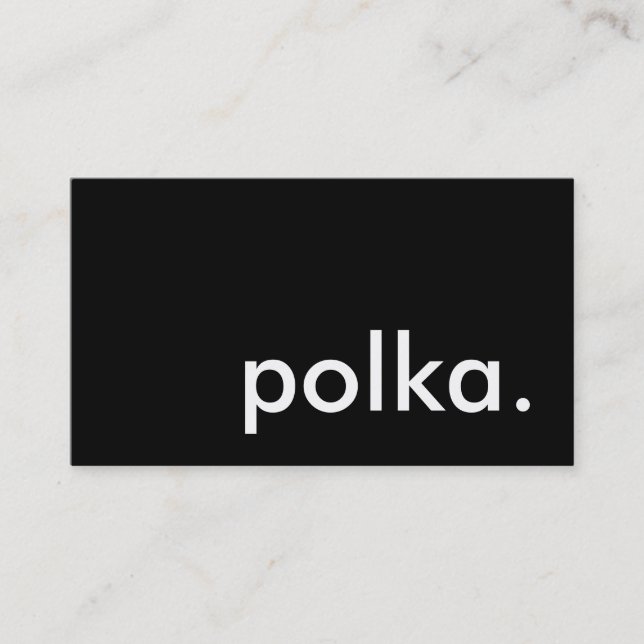 Tarjeta De Visita polka. (Anverso)