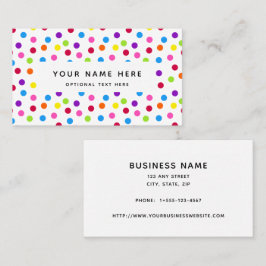 Tarjeta De Visita Polka brillante arco iris domina negocios de patró