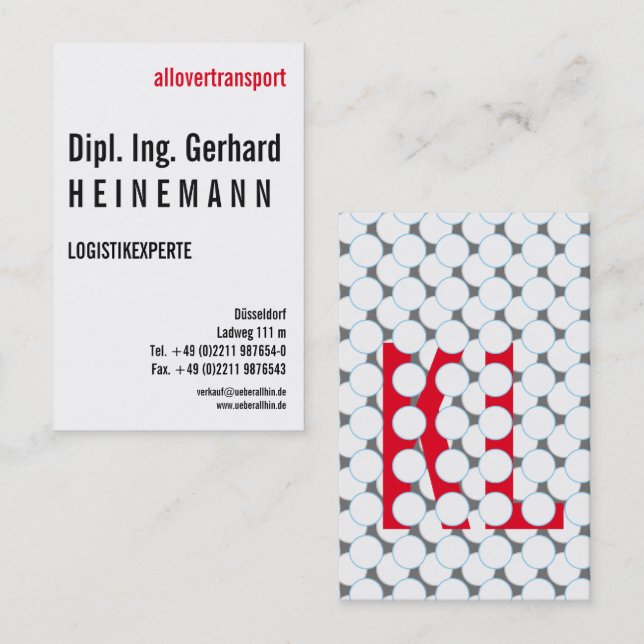 Tarjeta De Visita Polka, pero moderno (Anverso / Reverso)