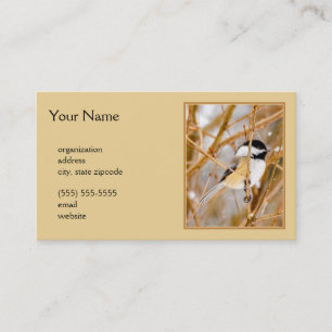 Tarjeta De Visita Pollito de punta negra - Fotografía original