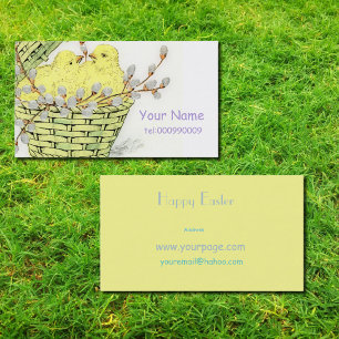 Tarjeta De Visita Pollitos de Pascua vintage