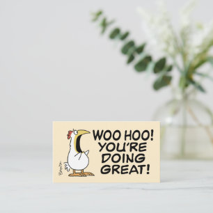 TARJETA DE VISITA ¡POLLO ALTO GRITA PALABRAS DE ÁNIMO A TODOS!