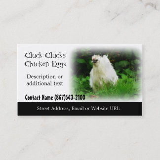 Tarjeta De Visita Pollo blanco - productos de la granja o de las