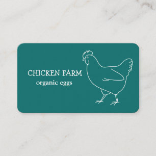 Tarjeta De Visita Pollo de huevo fresco de granja