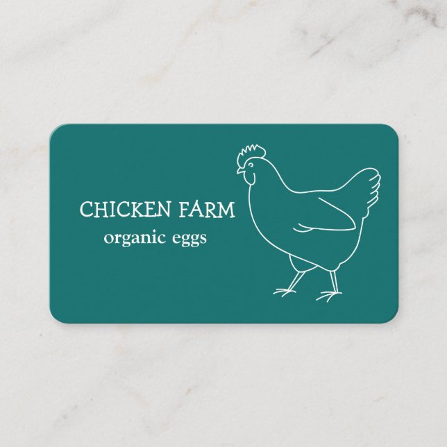 Tarjeta De Visita Pollo de huevo fresco de granja (Anverso)