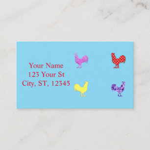 Tarjeta De Visita Pollo Hens Thunder_Cove