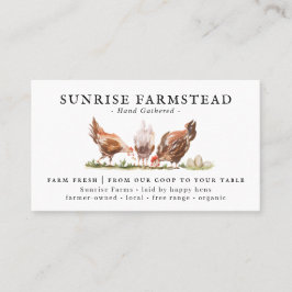 Tarjeta De Visita Pollos acuáticos | Huevos frescos de granja