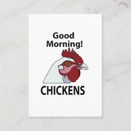 Tarjeta De Visita Pollos buenos días pollo gracioso