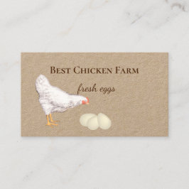 Tarjeta De Visita Pollos y huevos para vendedores de mercados de agr