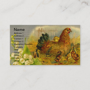 Tarjeta De Visita Pollos y pollos
