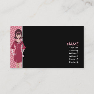 Tarjeta De Visita polluelo retro 60s