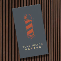 Polo de Barbero Gris Azul Beige Rojo Minimalista