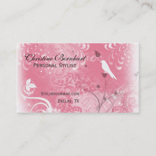 Tarjeta de visita polvorienta elegante del