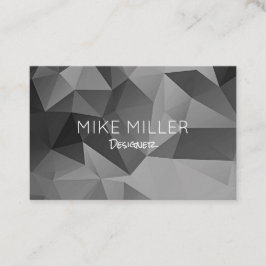 Tarjeta De Visita Poly Geometric Angles Gray Modern Guay