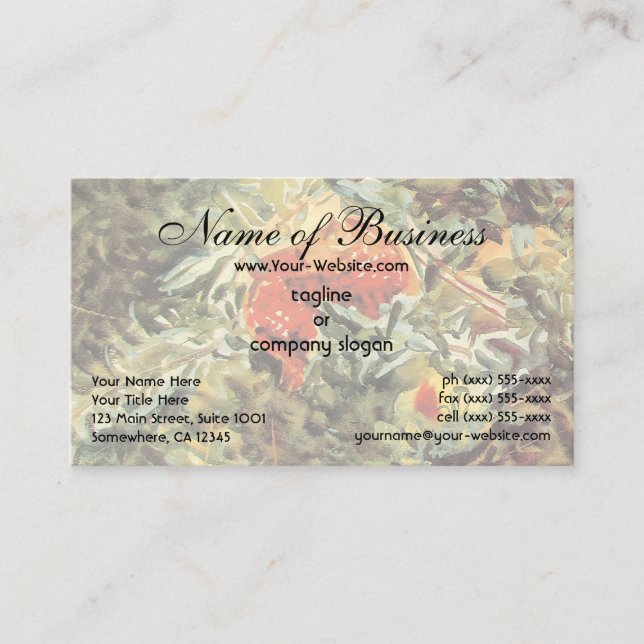 Tarjeta De Visita Pomegranates II de John Singer Sargent (Anverso)