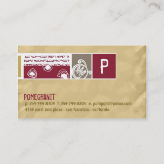 Tarjeta de visita Pomegranit