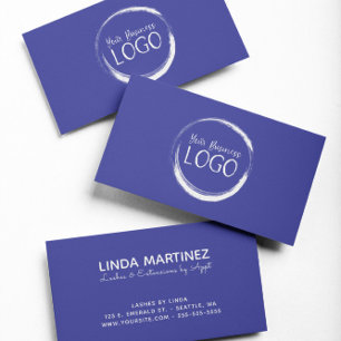 Tarjeta De Visita Poner Mi Logo Blanco En Azul