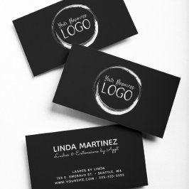 Tarjeta De Visita Poner Mi Logo Blanco En Negro