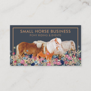 Tarjeta De Visita Poni de cría de equitación de caballo pequeño