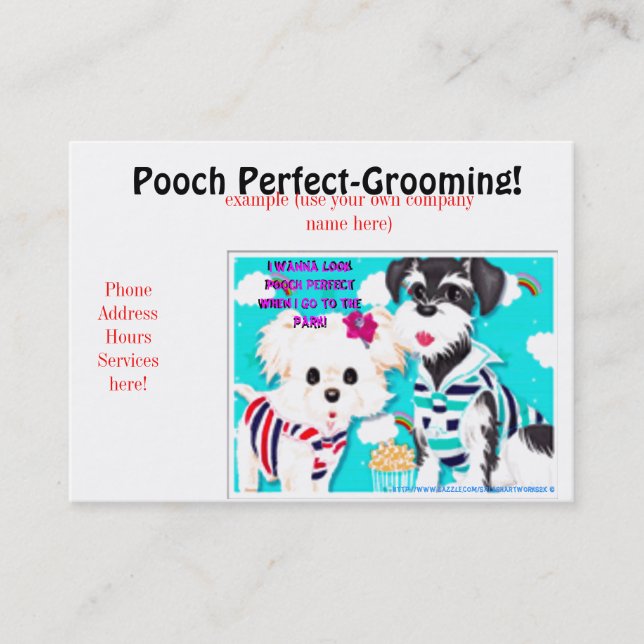 Tarjeta De Visita "Pooch Perfect Grooming BC" (Anverso)