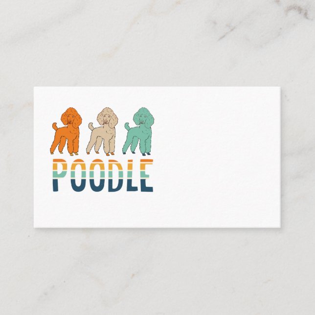 Tarjeta De Visita Poodle (Anverso)