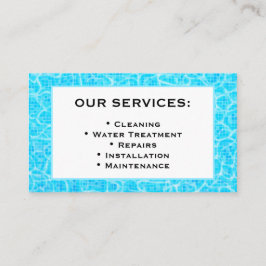 Tarjeta De Visita Pool Service Business Card Template