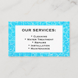 Tarjeta De Visita Pool Service Business Card Template