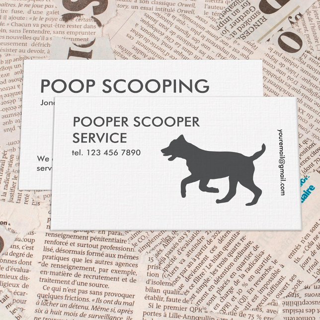 Tarjeta De Visita Pooper Scooper (Pooper Scooper Business Cards)
