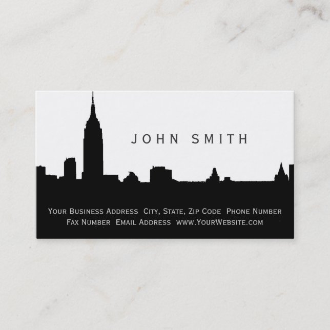 Tarjeta De Visita Pop Art New York City Business Card (Anverso)