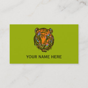 Tarjeta De Visita Pop Art TIGER HEAD + tu trasero. e ideas