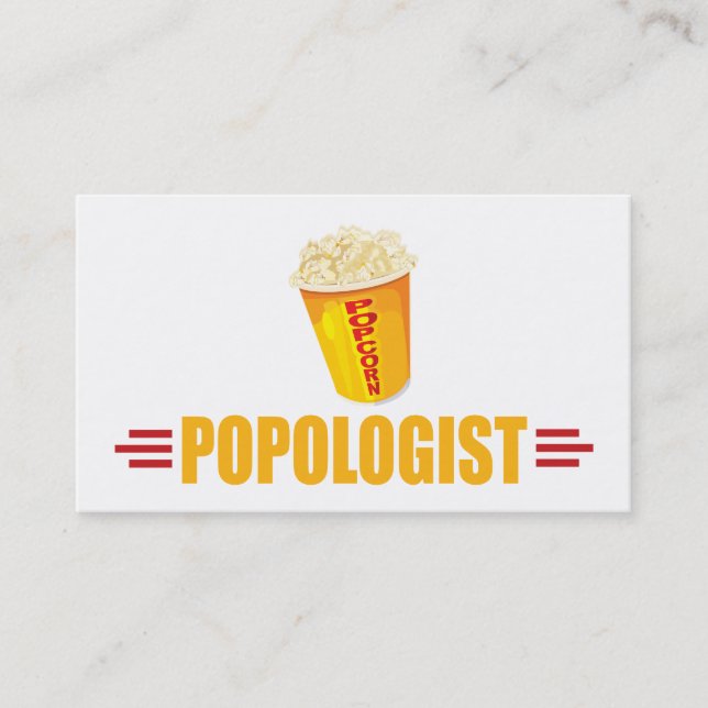 Tarjeta De Visita Popcorn gracioso personalizado (Anverso)