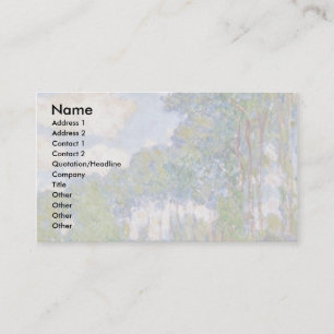 Tarjeta De Visita Poplares En La Epte De Claude Monet